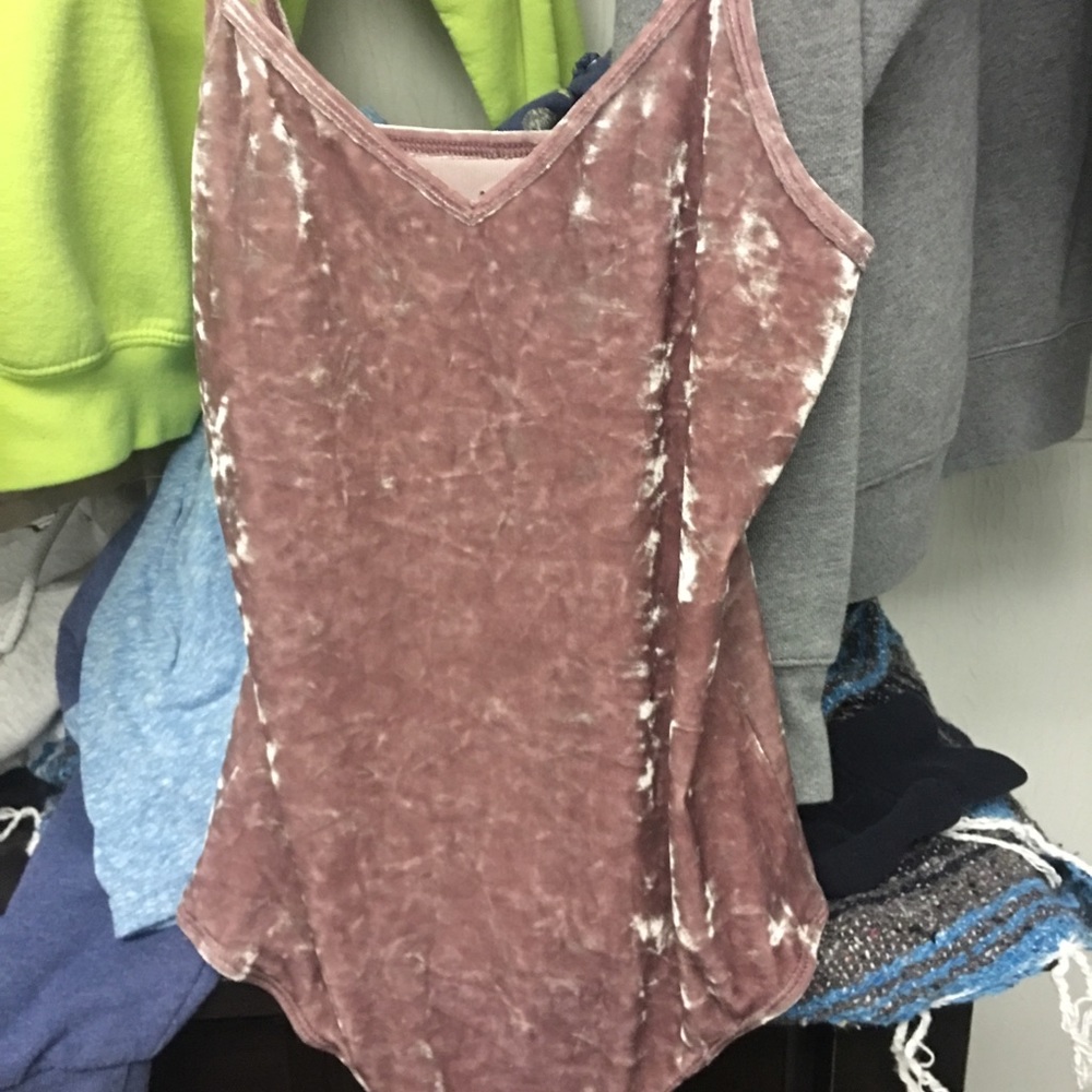 Pink velvet romper